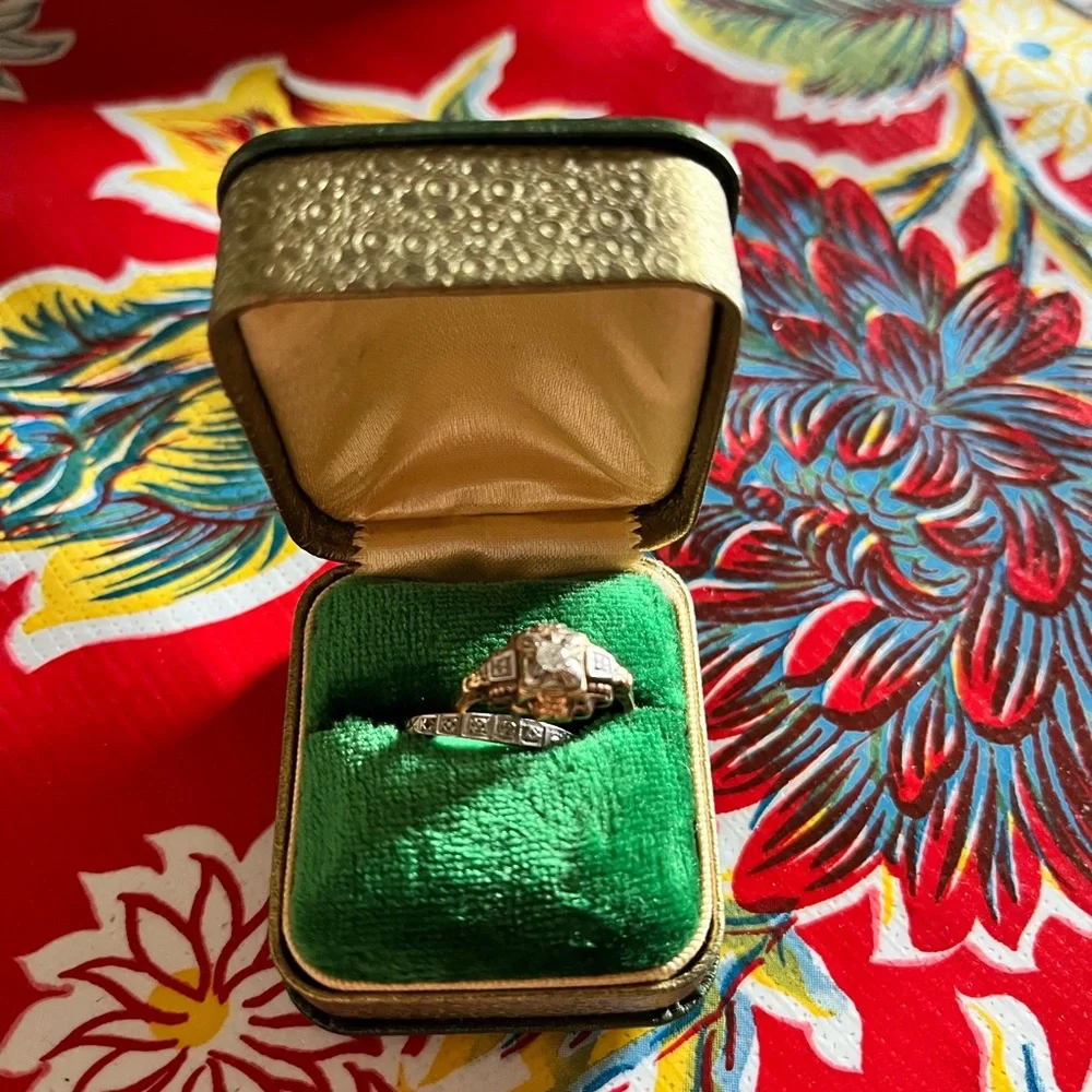 Antique Diamond Rings. Size 4 1-2(?) - Picture 3 of 6